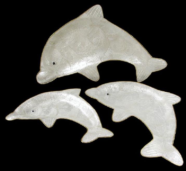 Three Piece Capiz Dolphin Set DD1-90  8/4/13