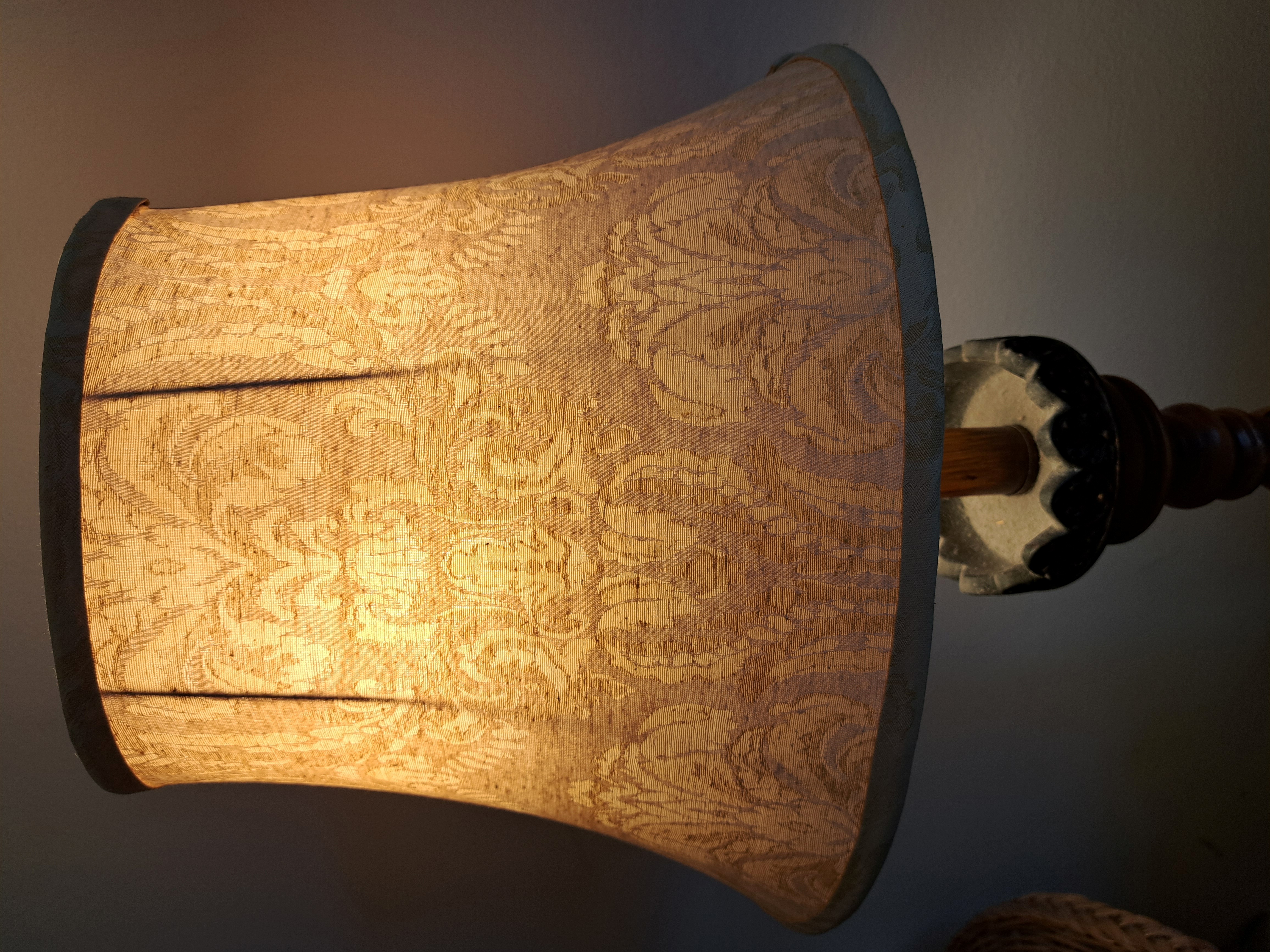 Lampshade bell naugahyde on styrene  4x11x8.75