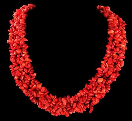 benin coral beads