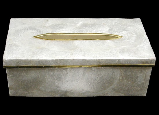Capiz Gold Tissue Box L1-90