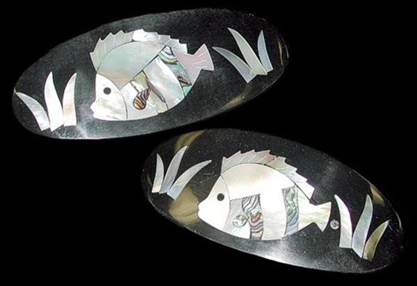 Mop Paua FishHair Clip E1-92