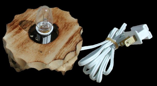 Lamp Wood Base Cord Line Switch